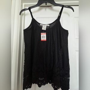 Ameran Rag Elegant Black Lace Camisole